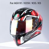 Motorhelm Visor Anti-UV Windscherm Lens voor AGV K1 / K3SV / K5 (Aurora Red)