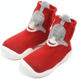 D2201 Kinderen Cartoon Tube Floor Sokken Gebreide Zachte Bodem Baby Schoenen Sokken  Maat: 20-21 (Red Whale)