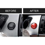 Auto motor start Key drukknop cover trim koolstofvezel sticker decoratie voor BMW F/G chassis (rood)