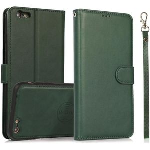 Calf Texture 2 in 1 Detachable Magnetic Back Cover Horizontal Flip Leather Case with Holder & Card Slots & Wallet & Photo Frame For iPhone 6s / 6 (Green)