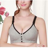 Cotton Nursing Bra Moederschap Zwangerschap Sport Nursing Borstvoeding Bh's  Grootte: 80C (Grijs)