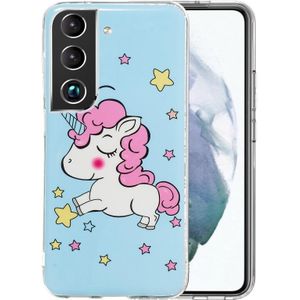 Voor Samsung Galaxy S22 5G Lichtgevende TPU-beschermende telefooncase (Star Unicorn)