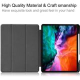 Gekleurde tekening horizontale flip TPU + PU lederen behuizing met drie-opvouwbare houder / slaap / wake-up functie & pen sleuf voor iPad Pro 12.9 (2021) (Big Eye ME)