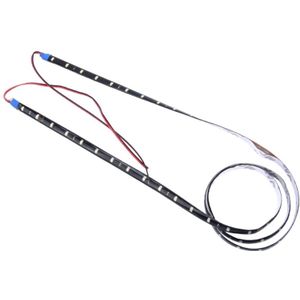 120cm 60 LED waterdicht flexibele auto Strip licht  DC 12V (oranje licht)