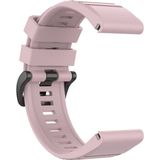 Voor Garmin Fenix 6X 26mm Quick Release Officile Texture Polsband Watchband met Plastic Button (Rose Pink)