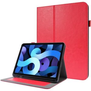 Voor iPad Pro 12 9 inch (2020) Crazy Horse Texture Horizontale Flip Lederen kast met 2-vouwende Houder & Kaart slot(Rood)