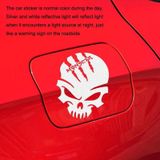 20 stks A-047 Demon Claw Skull Head Auto Body Decoratie Sticker (Reflecterend Zilver Wit)