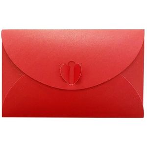 50 PCS Liefde Buckle Pearl Papier Hot Stamping Envelop Uitnodiging Brief (Rood )