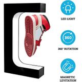 LM-001 LED-verlichting magnetische levitatie schoenen displaystandaard  stijl: 15 mm zwart + kleur licht + RC (EU-stekker)