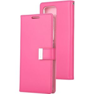 GOOSPERY RICH DIARY For Galaxy S20 Ultra PU + TPU Crazy Horse Texture Horizontal Flip Leather Case  with Card Slots & Wallet & Photo frame(Rose Red)