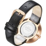CAGARNY waterbestendig Fashion 6878 vrouwen Quartz Wrist Watch with leder Band(Grey+Gold)