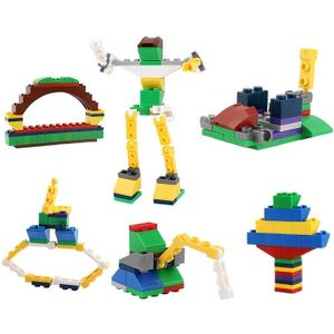 1000 in 1 intelligente speelgoed DIY ABS materiaal bouwstenen met 4 willekeurige Toy personen  willekeurige kleur levering
