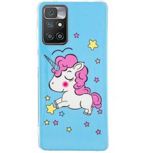 Voor Xiaomi Redmi 10 lichtgevende TPU-beschermende telefooncase (Star Unicorn)