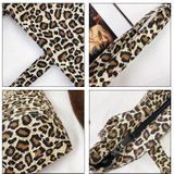Leisure Fashion Leopard Print canvas schoudertas handtas (geel)