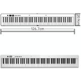 Wersi 88-key opvouwbare draagbare elektronische piano toetsenbord voor beginners praktijk piano  CN Plug (Wit )