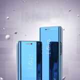 Voor Samsung Galaxy A71 5G Plated Mirror Horizontale Flip Lederen Case met houder (Zilver)