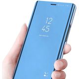 Voor Samsung Galaxy A71 5G Plated Mirror Horizontale Flip Lederen Case met houder (Zilver)