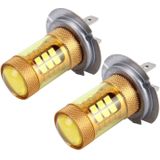 2 PC's H7 10W 1000 LM auto mistlampen met 28 SMD-3030 LED-lampen  DC 12V(Gold Light)