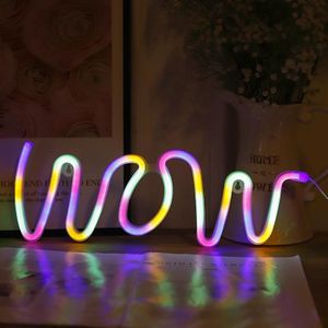 WOW vorm LED Neon licht muur opknoping bar sfeer lichten (kleurrijk licht)