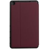 Voor Huawei MediaPad M5 Lite 8 Dual-vouwen Horizontale Flip Tablet Leren Case met Houder (Wine Red)
