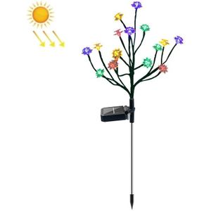 16 LED Solar Tree Branch Lotus Lamp Outdoor Garden Gazon Light