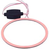 80mm 5W 180LM Angel Eyes cirkels auto koplamp roze licht COB LED verlichting voor voertuigen  DC 12-24V