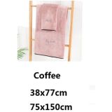 Zachte en dikke absorberende vezel badhanddoek  specificatie: handdoek + badhanddoek (koffiekleur)