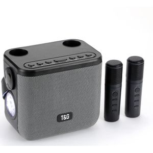 T&G TG545DK Home Handheld KTV draadloze Bluetooth-luidspreker met dubbele microfoon en zaklamp