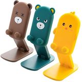 DK-XX-111 cartoon dier intrekbare telefoon luie beugel opvouwbare desktop houder (geel)