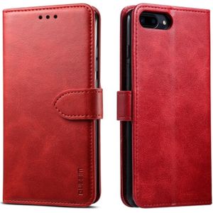 Voor iPhone 8 Plus / 7 Plus GUSSIM Magnetic Horizontal Flip Leather Case met Houder & Card Slots & Wallet(Red)
