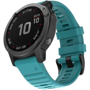 Voor Garmin Fenix 6X 26mm Siliconen Smart Watch Vervanging Strap Polsbandje (Blauw Groen)