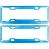 2 PC's auto License Plate Frames auto Styling Kentekenplaat Frame aluminiumlegering universele nummerplaat houder auto Accessories(Blue)