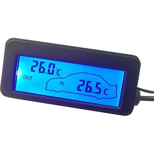 Auto binnen en buiten verlichte mini digitale thermometer