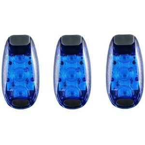 3 stks Outdoor Fietsen Nacht Running Warm Light Bicycle Tail Light  Color: 5 LED Blue