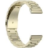 Voor Fitbit Versa 4 3 kralen roestvrijstalen horlogeband (officieel goud)