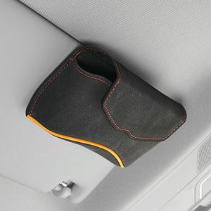 Auto Zonneklep Multifunctionele Bril Case Card Opslag Beugel(Zwart)