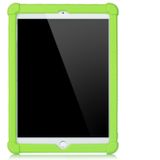 Voor iPad 6 (9.7 Universal) Tablet PC Siliconen beschermhoes met onzichtbare beugel(groen)