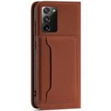 Voor Samsung Galaxy S20 FE 5G / S20 Fan Edition / S20 Lite Sterk Magnetisme Liquid Feel Horizontale Flip Lederen case met Holder & Card Slots & Wallet(Brown)