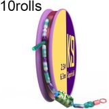 10rolls Outdoor Fishing Anti-tangle Sanyo Raw Silk PE Reinforcement Line Set  Maat: 2.5(3.6m)