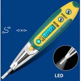 Hoge precisie elektrische tester pen schroevendraaier 220V AC DC Outlet circuit voltage detector test pen met nachtzicht  specificatie: digitale display pen (kaart)