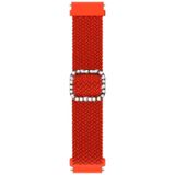 Voor Garmin Venu / vivoActive 3 20mm Universele verstelbare gevlochten elastische diamant gesp vervangende band horlogeband (oranje rood)