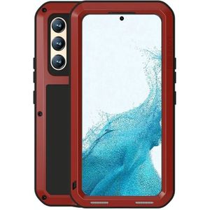 Voor Samsung Galaxy S22+ Love Mei Metal Shockproof Waterdichte stofdichte beschermende telefoonhoesje met glas