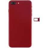 Batterij achtercover montage met Zijknop & vibrator & luidspreker & aan/uit-knop + volume knop Flex kabel & kaart lade voor iPhone 8 plus (rood)