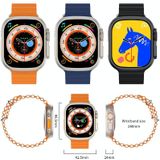 Q8 Ultra 1 96 inch TFT-scherm Smart Watch  ondersteuning voor hartslag- / bloeddrukmeting