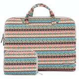 LSEN LS-116 Simple Laptop Bag Business Laptop Liner Tas  Grootte: 11.6 Inch (Canvas Diamond Rattice Light Green)