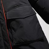Groot formaat langdurige gewatteerde jas (kleur: zwart Maat: XXXXXXL)