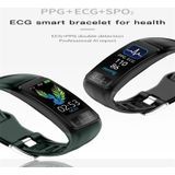 P12 0.96inch TFT Color Screen Smart Watch IP67 Waterproof  Support Call Reminder /Heart Rate Monitoring/Bloeddruk Monitoring/ECG Monitoring(Zwart)