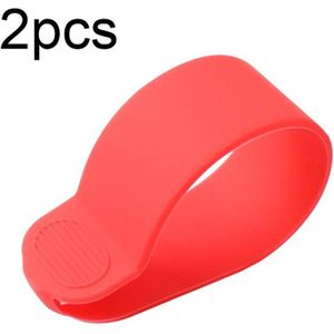 X0211 2 stks Scooter Accelerator Dial Siliconen Case Dial Cover Voor Xiaomi M365/1S/Pro/MAX G30/ES2 (Rood)