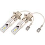 2 stuks H3 DC12V/4.5 W/6000K/360LM auto LED mistlicht met 6 CSP lamp kralen  wit licht (zilver)