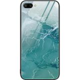 Voor Honor 10 marmeren patroon glazen beschermhoes voor telefoon (Green Ocean)